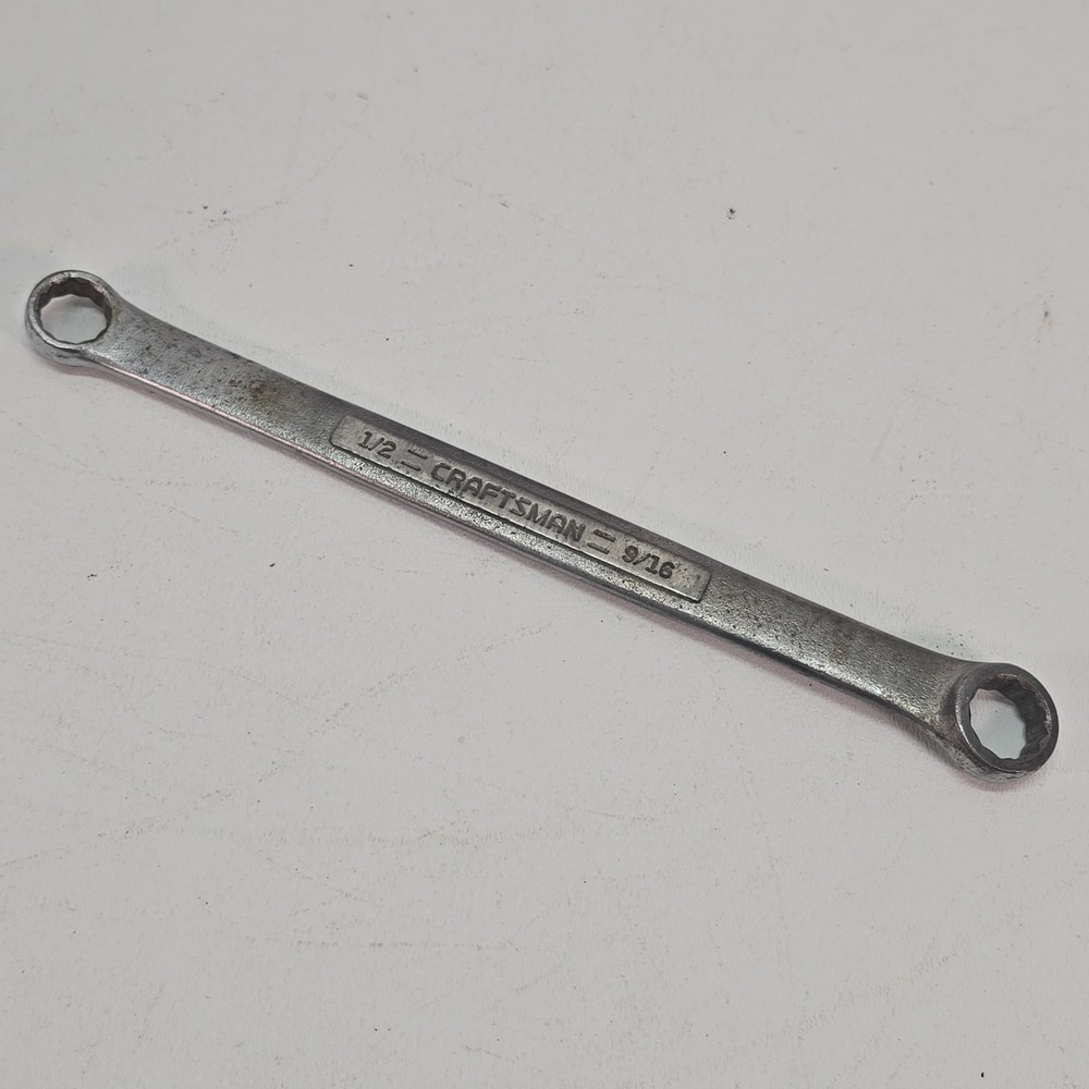 CRAFTSMAN 1/2" and 9/16" Closed Box End Spanner Wrench, Forged in USA -v- 43923